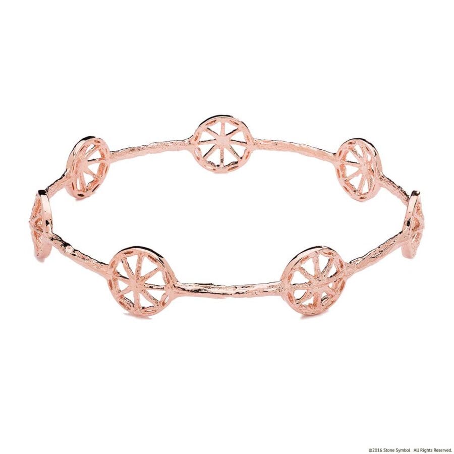 Unearthed Symbol Bangle Rose Gold