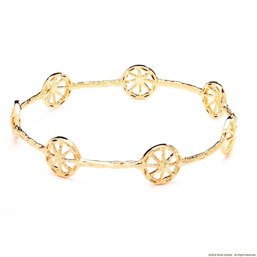 Unearthed Symbol Bangle Yellow Gold