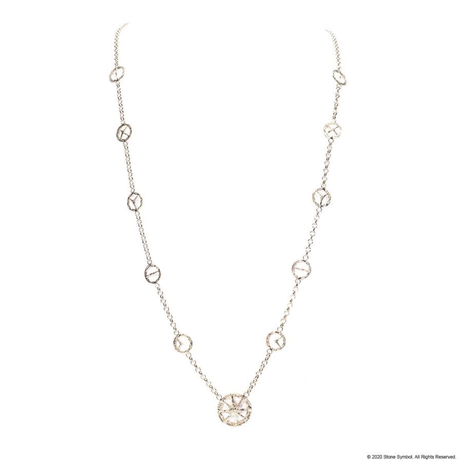 Embracing Unearthed Symbol Necklace White Gold