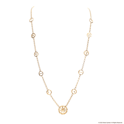 Embracing Unearthed Symbol Necklace Yellow Gold