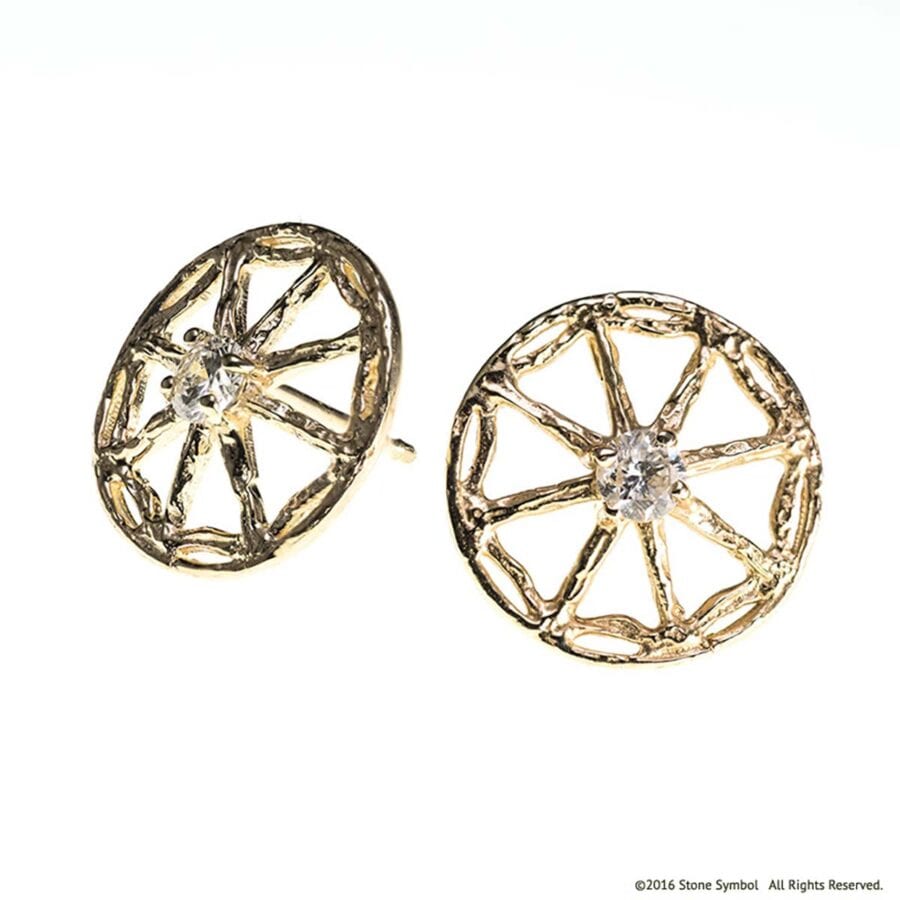 Essential Unearthed Earrings with Diamonds in Yellow Gold