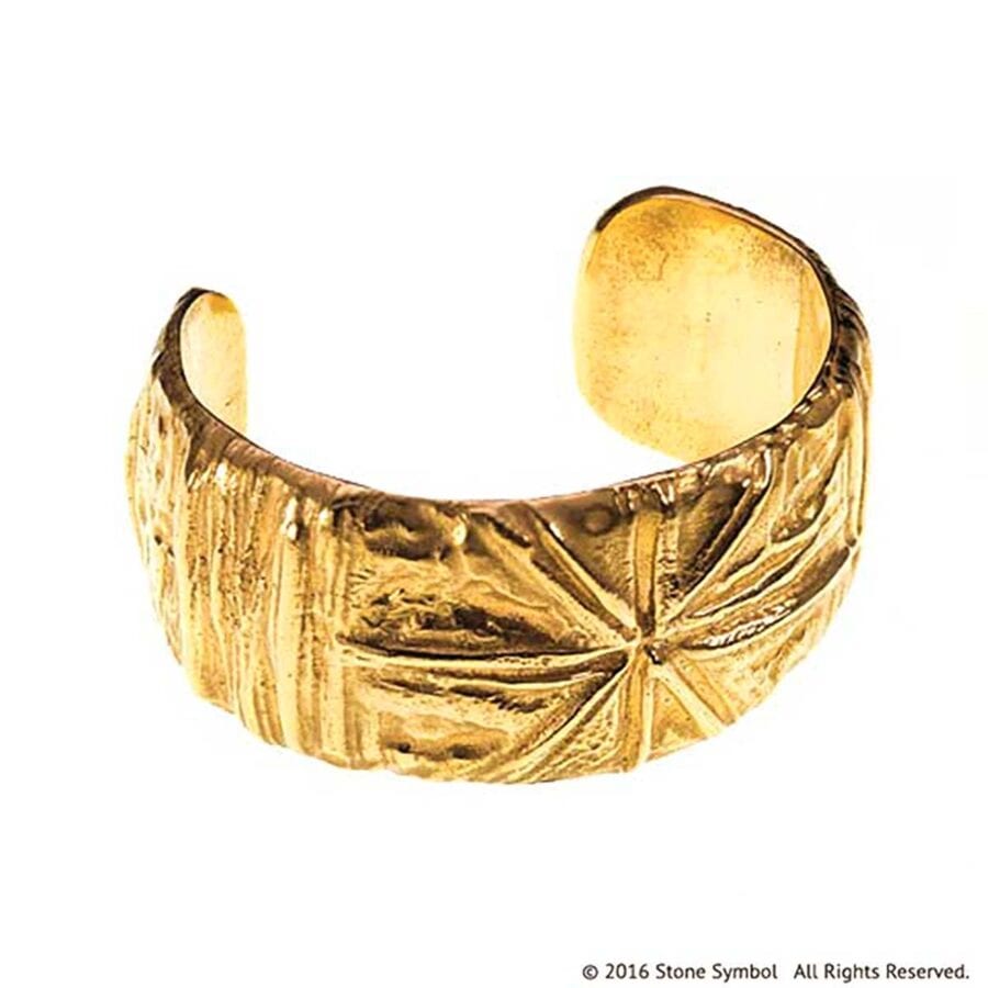 Small Poets Cuff Bracelet Yellow Gold