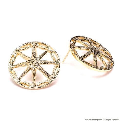 Sumptuous Unearthed Earrings Yellow Gold